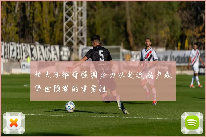 帕夫洛维奇强调全力以赴迎战卢森堡世预赛的重要性